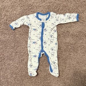 Laura Ashley Blue and White Kids Footie
